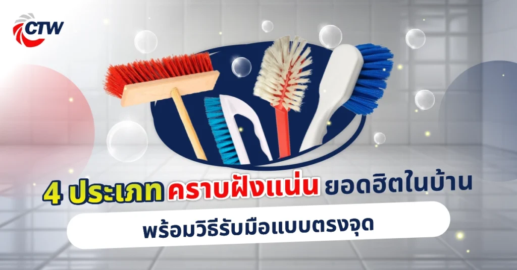 4 ประเภทคราบฝังแน่นยอดฮิตในบ้าน พร้อมวิธีรับมือแบบตรงจุด