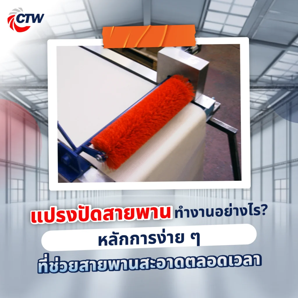 แปรงปัดสายพานทำงานอย่างไร? หลักการง่าย ๆ ที่ช่วยสายพานสะอาดตลอดเวลา