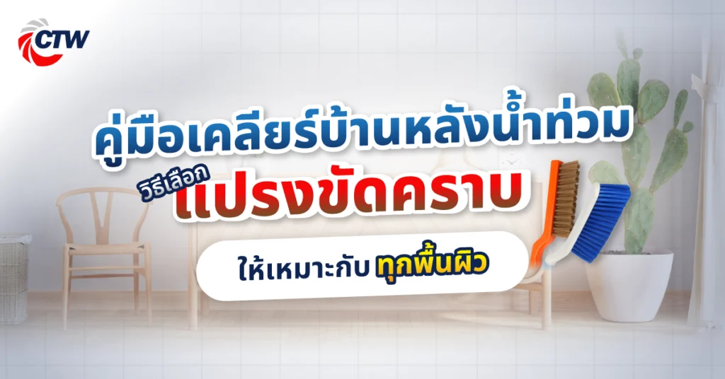 คู่มือเคลียร์บ้านหลังน้ำท่วม วิธีเลือกแปรงขัดคราบให้เหมาะกับทุกพื้นผิว