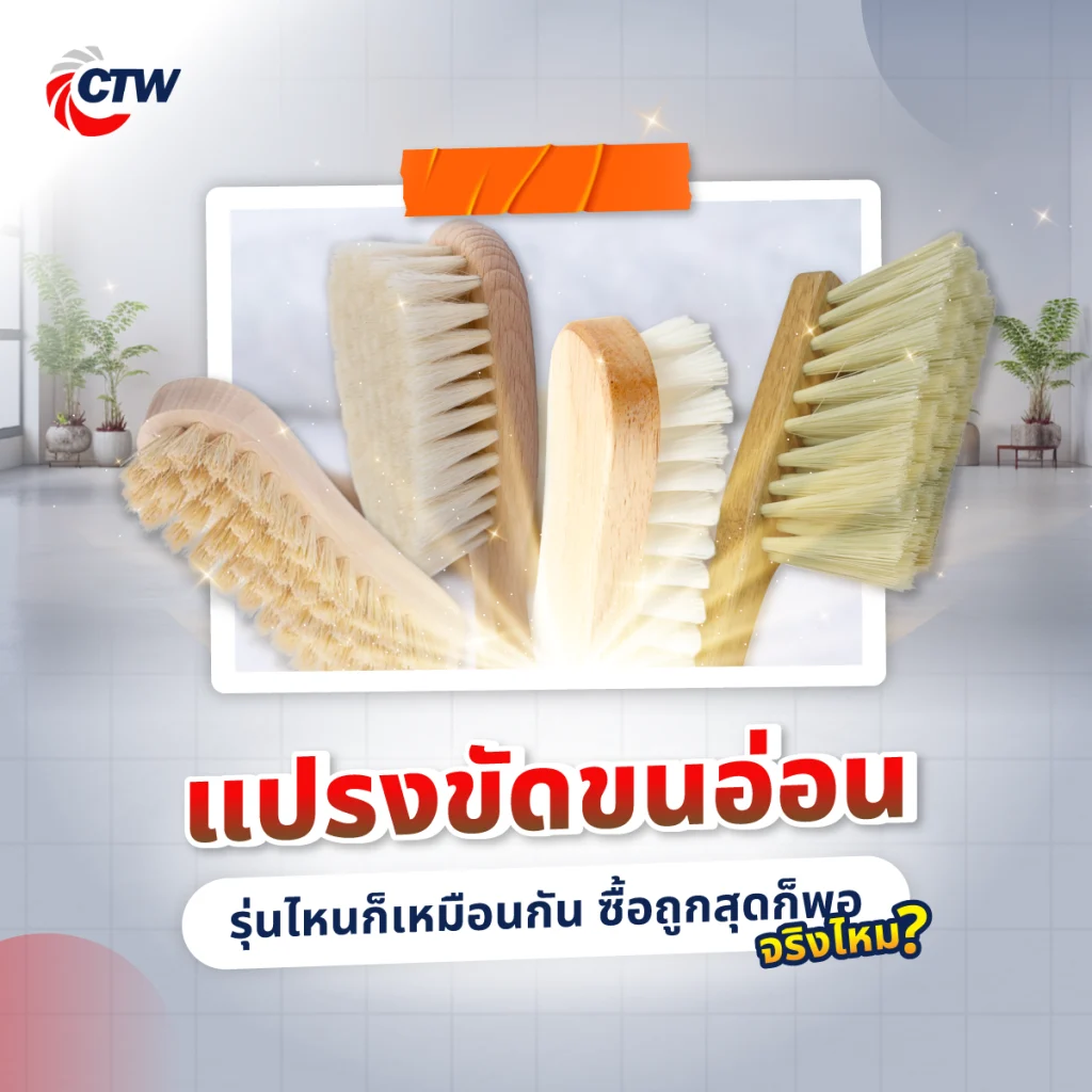 แปรงขัดขนอ่อน รุ่นไหนก็เหมือนกัน ซื้อถูกสุดก็พอ จริงไหม
