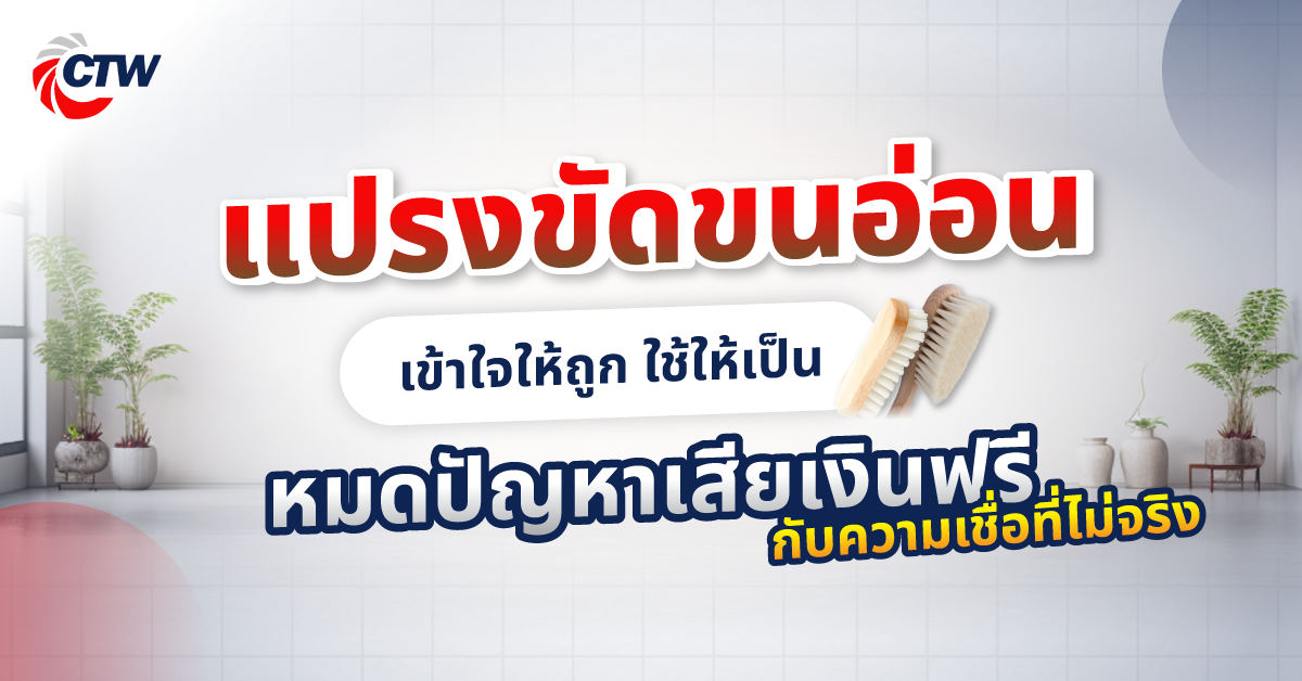 แปรงขัดขนอ่อน เข้าใจให้ถูก ใช้ให้เป็น หมดปัญหาเสียเงินฟรีกับความเชื่อที่ไม่จริง